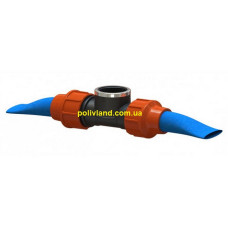 Тройник внутренняя резьба для лейфлет - 100 х 4" х 100